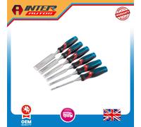 Draper Expert Soft Grip 'Pound Thru' Bevel Edge Wood Chisel Set 140mm 6Pcs 70419