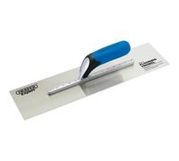 Draper Expert Soft Grip Stainless Steel Pre Worn Plastering Trowel 18"