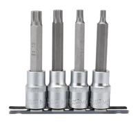 Draper Expert Spline Socket Bit Set 1/2" Square Drive 100mm Long 4 Pieces