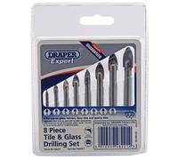 Draper Expert Tile & Glass Drilling Set For Floor & Quarry Tiles 8 Pieces