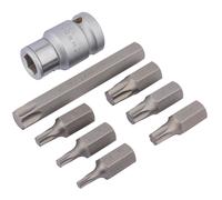 Draper Expert Torx Star Bit Set 1/2" Sq Dr 8 Piece 83562