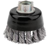 Draper 52631 Expert Twist Knot Wire Cup Brush, 60mm x M14 , Blue