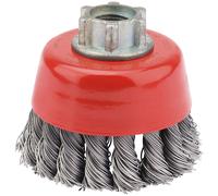 Draper Expert Twist Knot Wire Cup Brush From 0.8mm Hardened Steel Wire 60mm M14