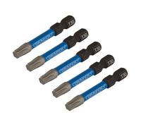 Draper Expert Tx-Star Impact Screwdriver Bits, T30 X 50mm, 1/4" Hex (Pack Of 5) 05656