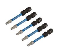 Draper Expert 05651 Tx-Star® Impact Screwdriver Bits T15 X 50Mm 1/4in Hex (Pack Of 5) each 1