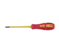 Draper Expert VDE Approved Fully Insulated Plain Slot Screwdriver, 2.5 x 75mm (Display Packed)