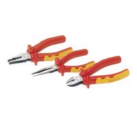 Draper Expert VDE Fully Insulated Plier Tool Set With Soft Grip Handles 3 Pieces