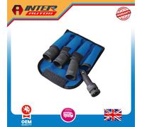 Draper Expert Wheel Nut Double Impact Socket Kit, 1-2" Sq. Dr. (4 Piece) 09539