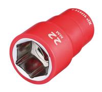 Draper Expert Xp1000 Vde 22mm Socket 1/2" Drive Chrome Vanadium Insulated 1000V