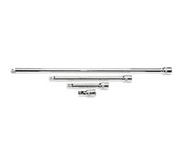 Draper Extension Bar Set 1/2"D Polished Chrome 4 Piece Knurled Ring 16769