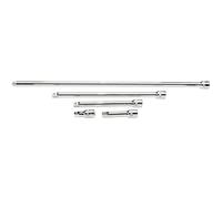 Draper Extension Bar Set 3/8"D Polished Chrome 5 Piece Knurled Ring 16767