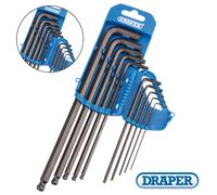 Draper 33723 Extra Long Imperial Hex. And Ball End Hex. Key Set (10 Piece) per set