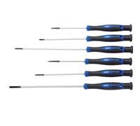 Draper Extra Long Precision Screwdriver Set (6 Piece) | Professional Hand Tools | Chrome Vanadium Tips | Soft Grip Handle | 28119