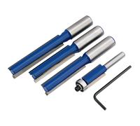 Draper Extra Long Router Bit Set 4 Piece 1/4" and 1/2" shank 89993
