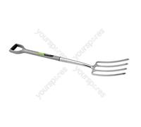 Draper Extra Long Stainless Steel Garden Fork with Soft Grip