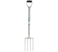 Draper Extra Long Stainless Steel Garden Fork With Soft Grip Y - Dee Handle
