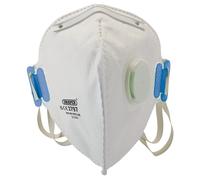 Draper FFP3 FOLD FLAT DUST MASK BOX10 FPP3 NR Vertical Fold Flat Face Masks with Valve (Pack of 10)