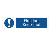Draper Fire Door Keep Shut Sign 200mm 50mm Standard