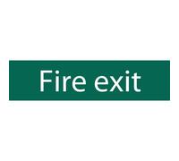 Draper Fire Exit' Safety Sign, 200 x 50mm