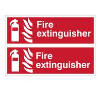 Draper Fire Extinguisher' Fire Equipment Sign (Pack of 2)