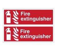 Draper Fire Extinguisher Sign Pack of 2