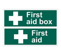 Draper First Aid Box Sign 300mm 200mm Standard