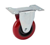 Draper Fixed Plate Fixing Polyurethane Wheel 75Mm Diameter S.w.l. 100Kg 65517