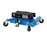 Draper Floor Transmission Jack, 200Kg Capacity, Scissor Lift, Non-Marking Ratchet Strap, 1/2" Sq. Dr. Adaptor, Swivel Castors
