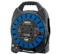 Draper FOUR WAY CABLE REEL 15M/13A 02127 230V Four Socket Cable Reels