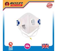 Draper FPP3 NR Vertical Fold Flat Face Masks with Valve (Pack of 10) 21244 21244
