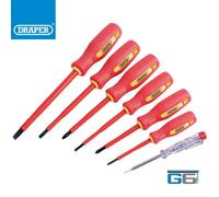 Draper Screwdriver Set 46540 - 7-Piece VDE Fully Insulated with Mains Tester