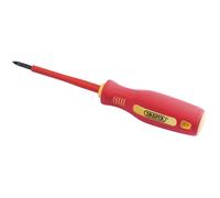 Draper Fully Insulated Soft Grip Cross Slot Screwdriver, No.0 x 75mm (Sold Loose)