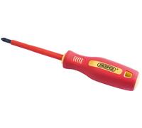 DRAPER Fully Insulated Soft Grip PZ TYPE Screwdriver, No.2 x 100mm (sold loose)