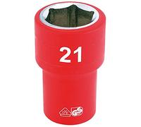 Draper Fully Insulated VDE Socket, 1/2" Sq. Dr., 21mm 31941