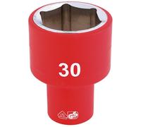 Draper Fully Insulated Vde Socket, 1/2" Sq. Dr., 30mm 32000