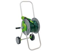 Draper Garden 15M Hose Trolley Set With 7 Pattern Spray Gun, Tough Plastic Drum