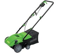 Draper 1500W Electric 2-in-1 Lawn Aerator/ Scarifier 230V | 30L Grass Collection Bag |Gardening Lawn Roller | 320mm Working Width|16 Robust Blades | 97921