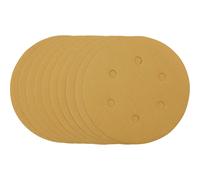 Gold Sanding Discs with Hook & Loop, 150mm, 320 Grit (Pack of 10)