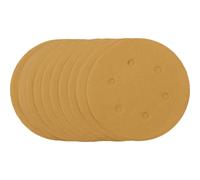 Gold Sanding Discs with Hook & Loop, 150mm, 240 Grit (Pack of 10)