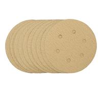 Draper 64240 Gold Sanding Discs With Hook & Loop 150Mm 180 Grit (Pack Of 10) each 10