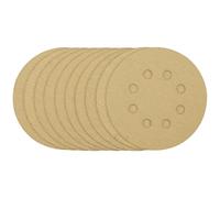Draper Gold Sanding Discs with Hook & Loop, 125mm, 120 Grit (Pack of 10)