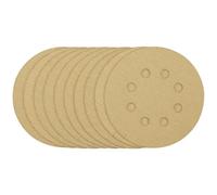 Draper Gold Sanding Discs With Hook & Loop, 125mm, 120 Grit (Pack Of 10) 58111