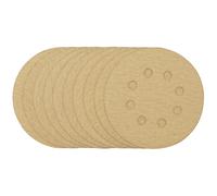 Draper Gold Sanding Discs With Hook & Loop 125mm 180 Grit 10 Pieces Heavy Duty