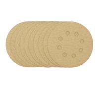 Draper Gold Sanding Discs with Hook & Loop, 125mm, 180 Grit (Pack of 10)