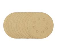 Draper 58113 Gold Sanding Discs with Hook & Loop, 125mm, 180 Grit (Pack of 10)