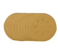 Draper 58340 Gold Sanding Discs with Hook & Loop, 125mm, 240 Grit (Pack of 10)