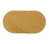 Draper Gold Sanding Discs with Hook & Loop, 125mm, 320 Grit (Pack of 10)