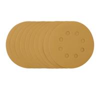 Draper Gold Sanding Discs with Hook & Loop, 125mm, 400 Grit (Pack of 10)