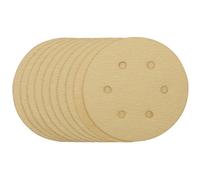 Draper Gold Sanding Discs With Hook & Loop, 150mm, 120 Grit (Pack Of 10) 64025