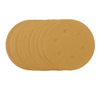 Draper Gold Sanding Discs With Hook & Loop 150mm 240 Grit 10 Pieces Heavy Duty